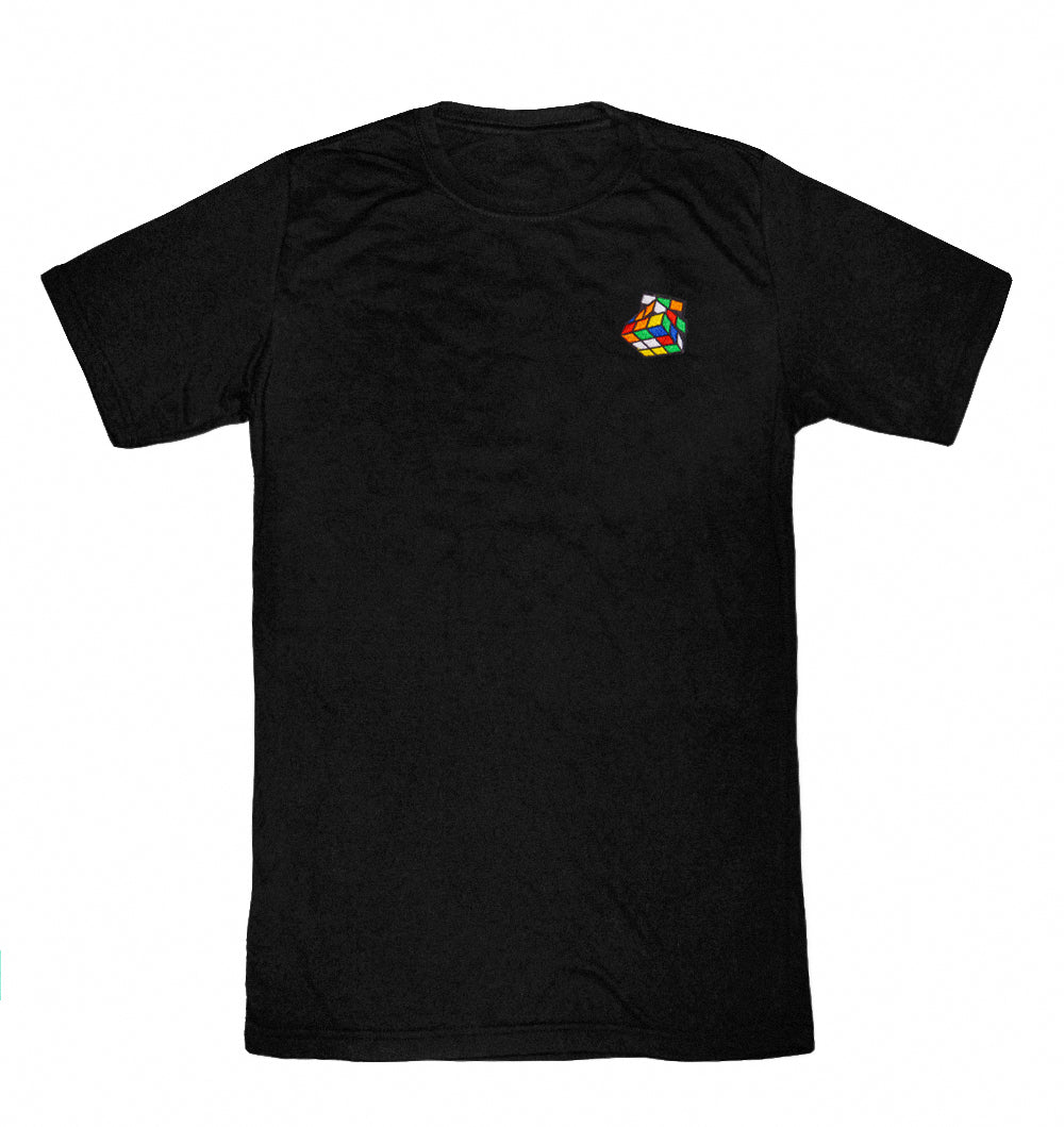 Rubik's Embroidery Tee (Black) - Pursuit Of Happiness