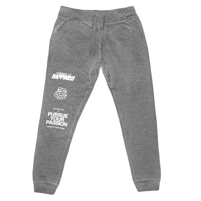 grey pursue your passion joggers