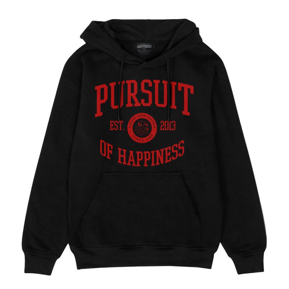 Pursuit Of Happiness University Hoodie (Black/Red) - Pursuit Of Happiness